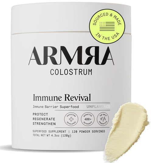 ARMRA ColostrumPowder IUnflavored| GutHealth & Bloating ISkin &Hair limmunity I Keto,Gluten & Fat-Free l120Servings